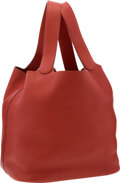 Picotin leather tote Hermès Red in Leather - 29820112