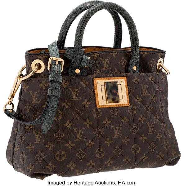 Sold at Auction: Louis Vuitton, Louis Vuitton green fabric handbag