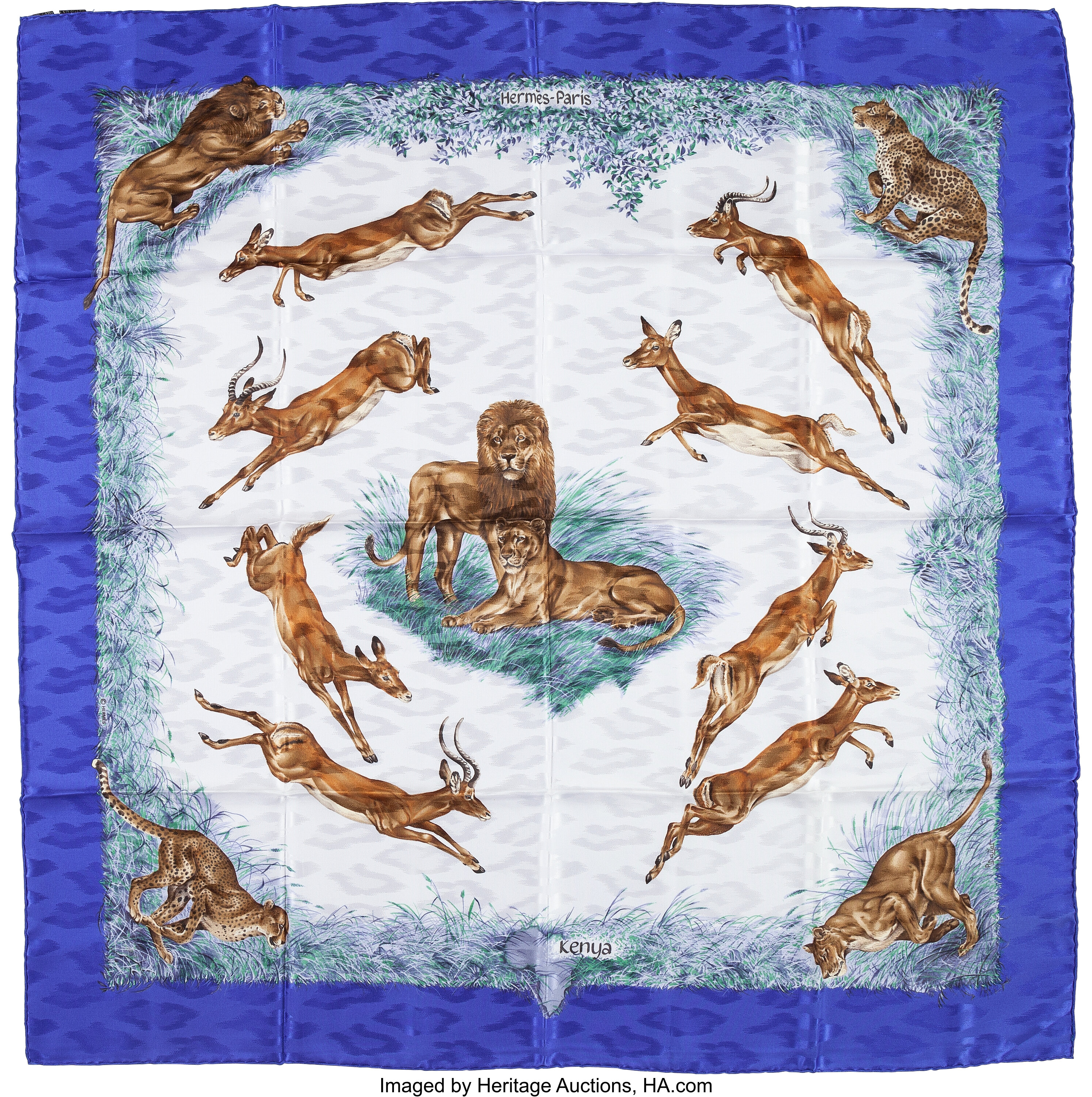 Sold at Auction: Hermes Scarf Tigre Du Bengale design by Dallet