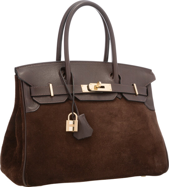 Hermes Limited Edition 30cm Fauve Veau Doblis Suede & Natural