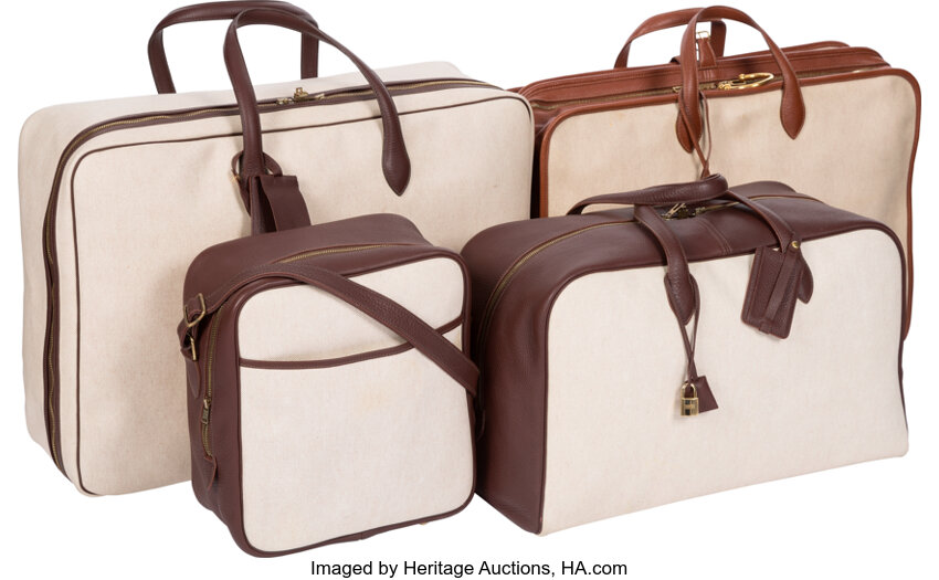 Hermes Set of Four; Havane Clemence & Noisette Vache Liegee