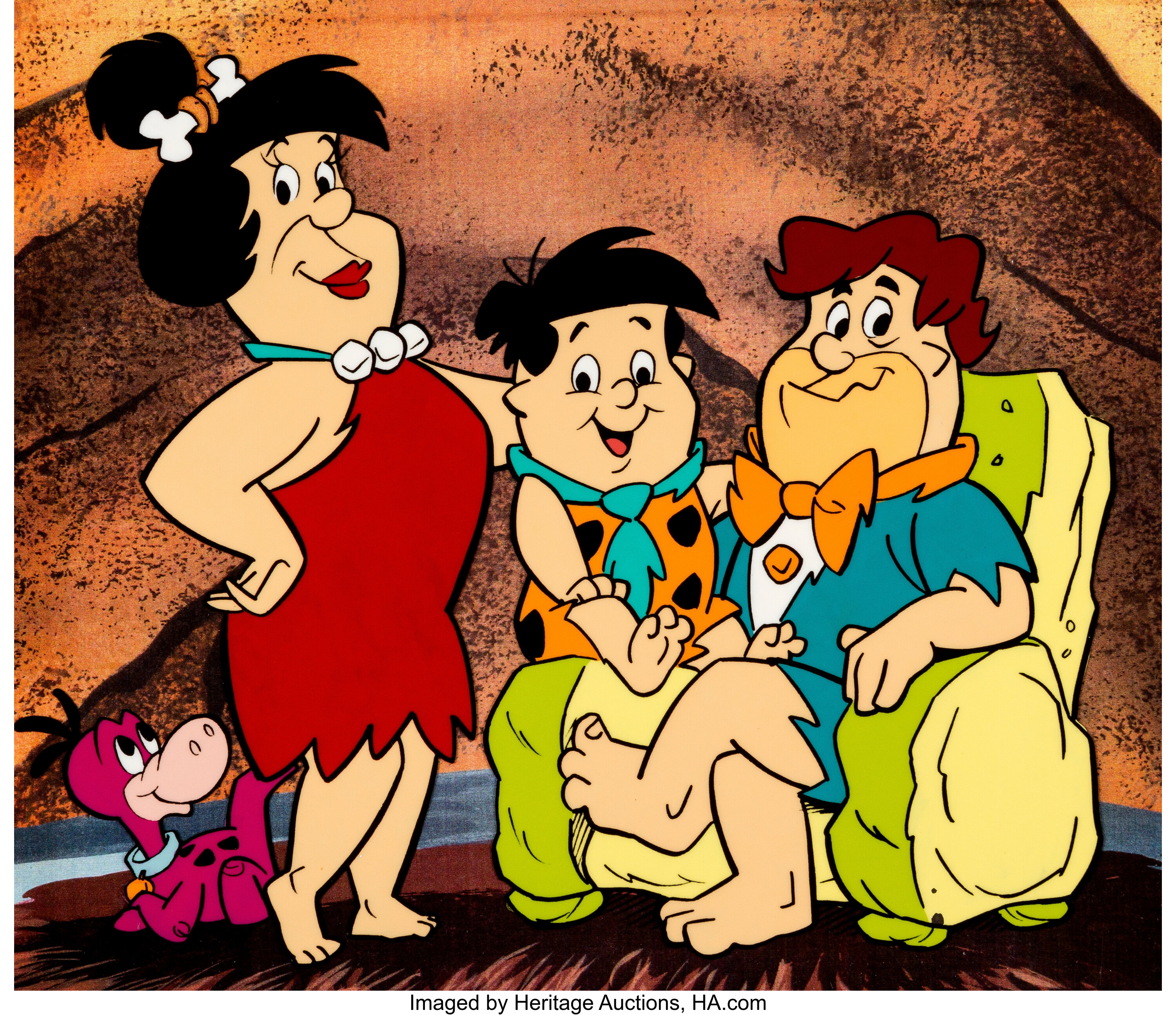 Flintstones Kids Freddy Flintstone and Dino Publicity Cel | Lot