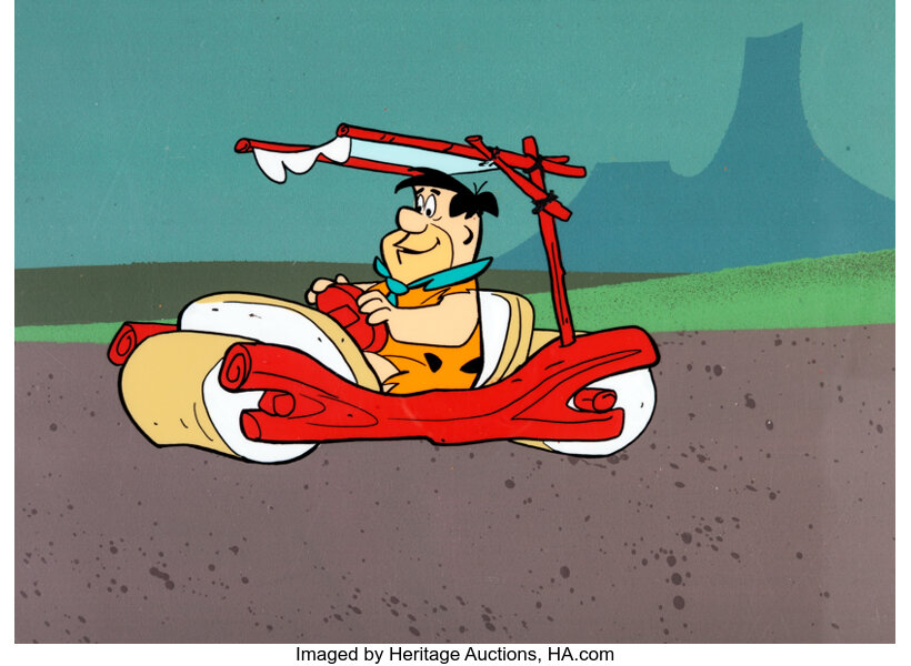 Flintstone Car Cartoon