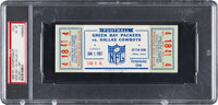 1966 NFL Championship Game Packers vs. Cowboys Ticket Stub, PSA, Lot  #42205