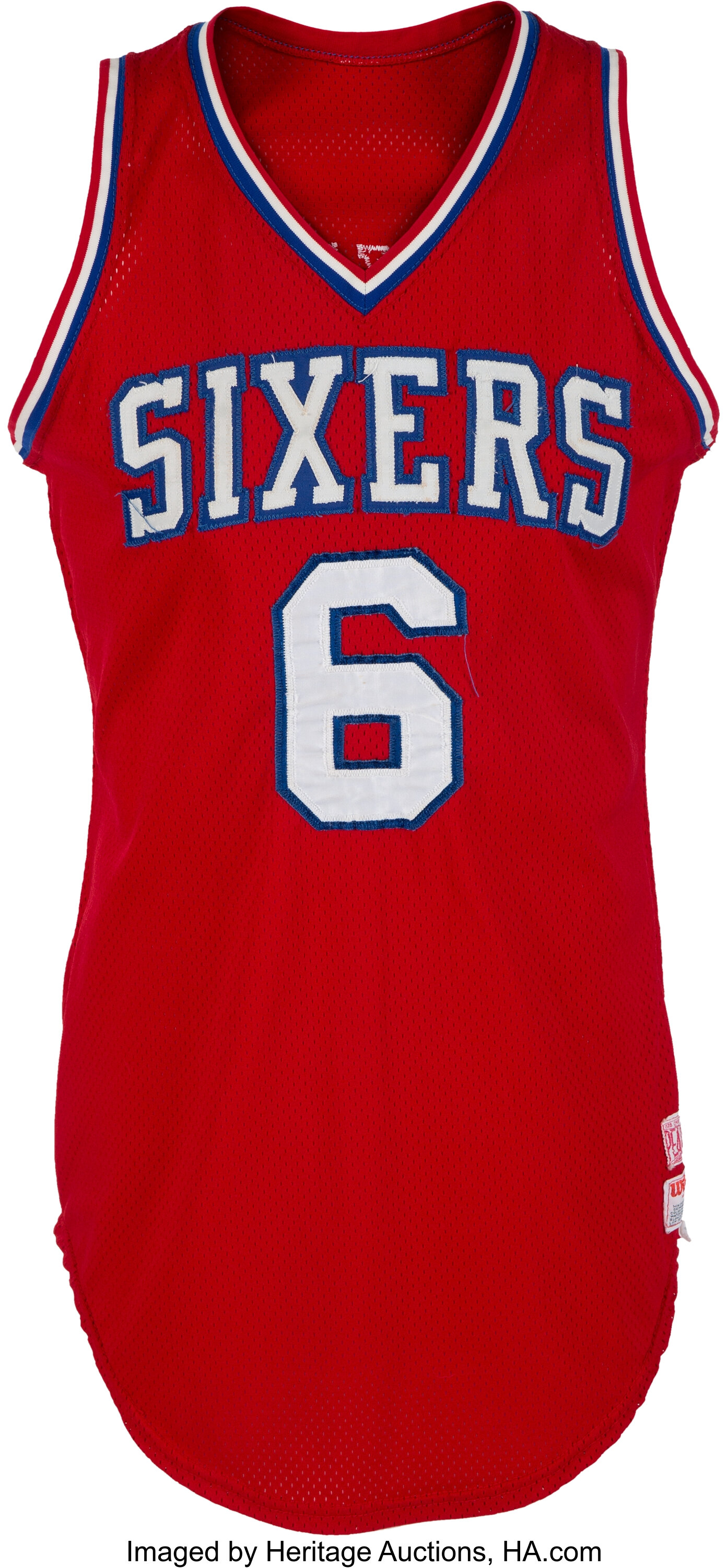 1979-86 Julius Erving Game Worn Philadelphia 76ers Jersey, MEARS | Lot ...