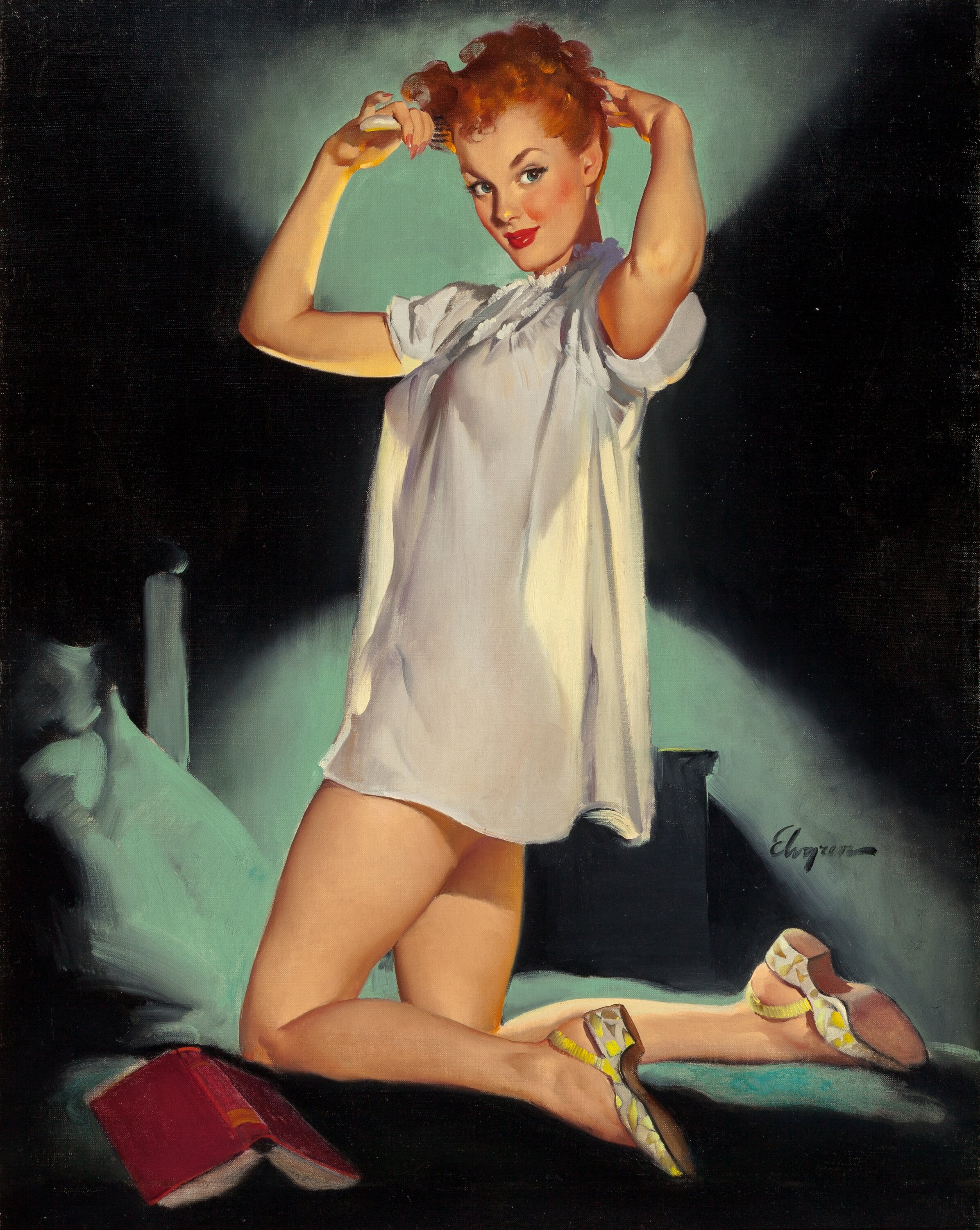 GIL ELVGREN (American, 1914-1980). Rest Assured, Brown & Bigelow | Lot