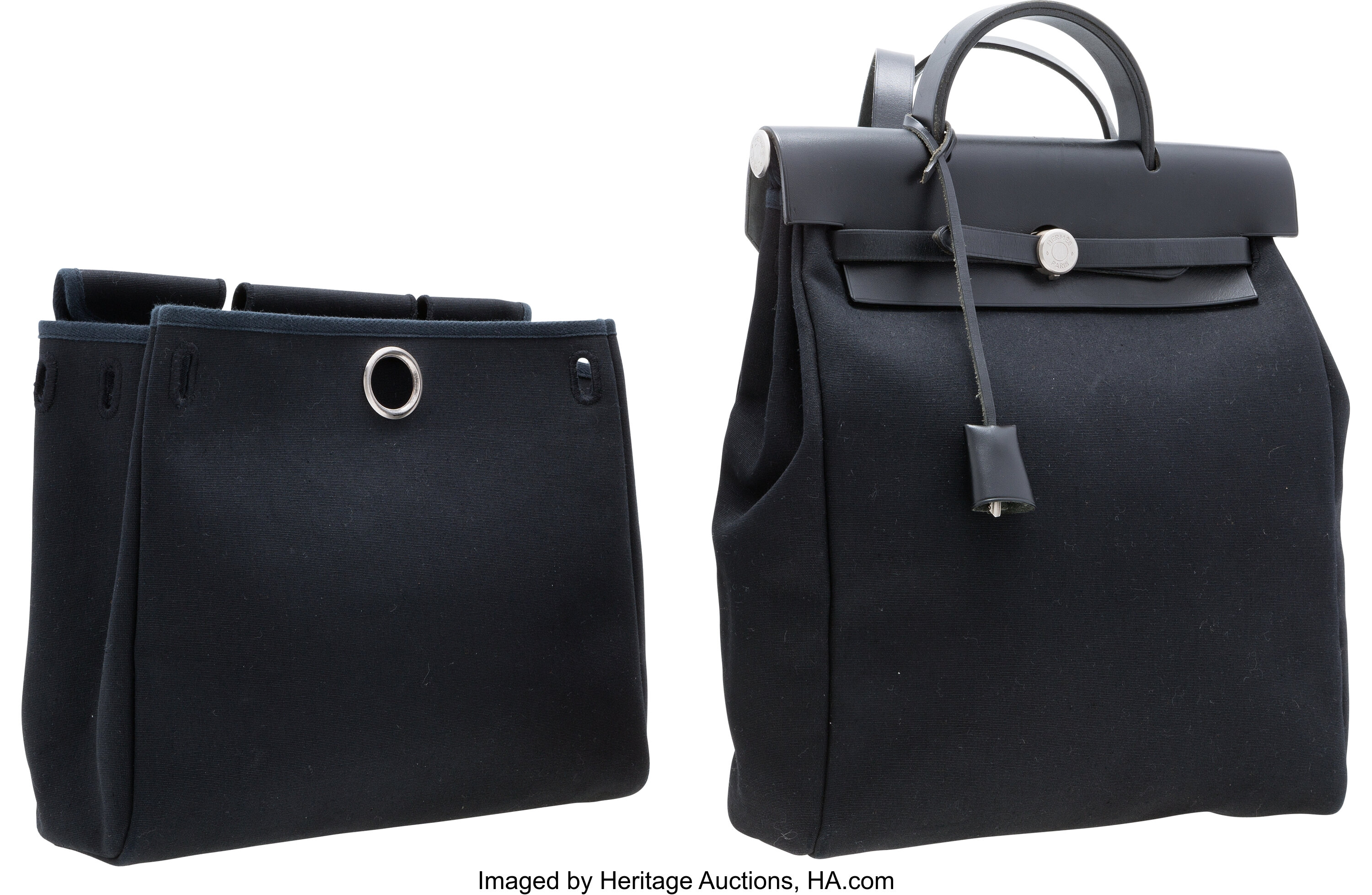 Sold at Auction: Hermes Herbag Backpack Shoulder Bag