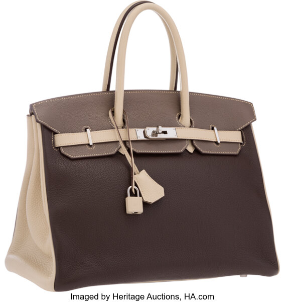 Hermes Birkin Bag 35cm Etoupe Togo Palladium Hardware