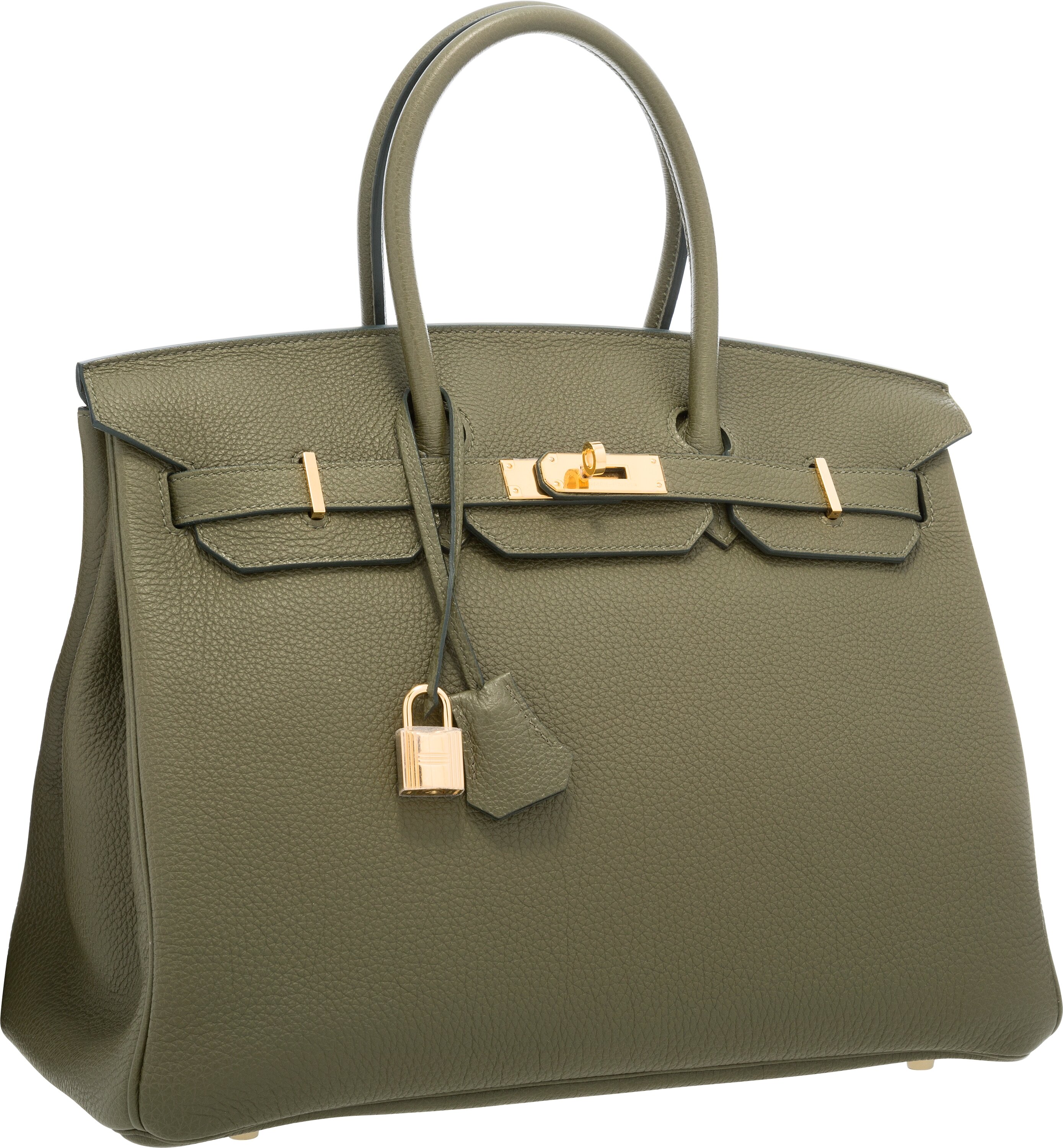 Hermes 35cm Vert Veronese Togo Leather Birkin Bag with Gold, Lot #56228