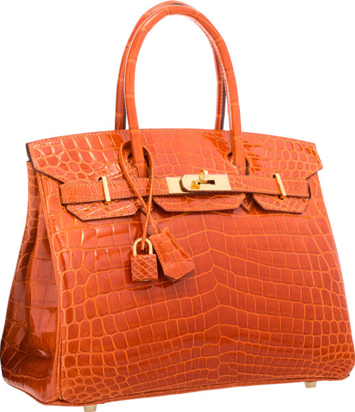 Hermès Birkin 25cm Crocodile Shiny Nilo 9M Sanguine Gold Hardware – SukiLux