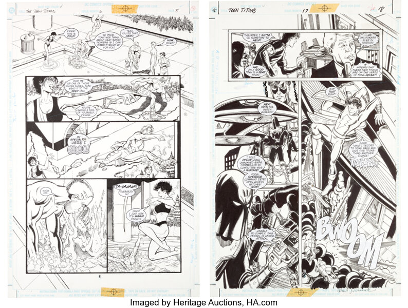 Dan Jurgens George Perez And Phil Jimenez Teen Titans Original Lot 11045 Heritage Auctions