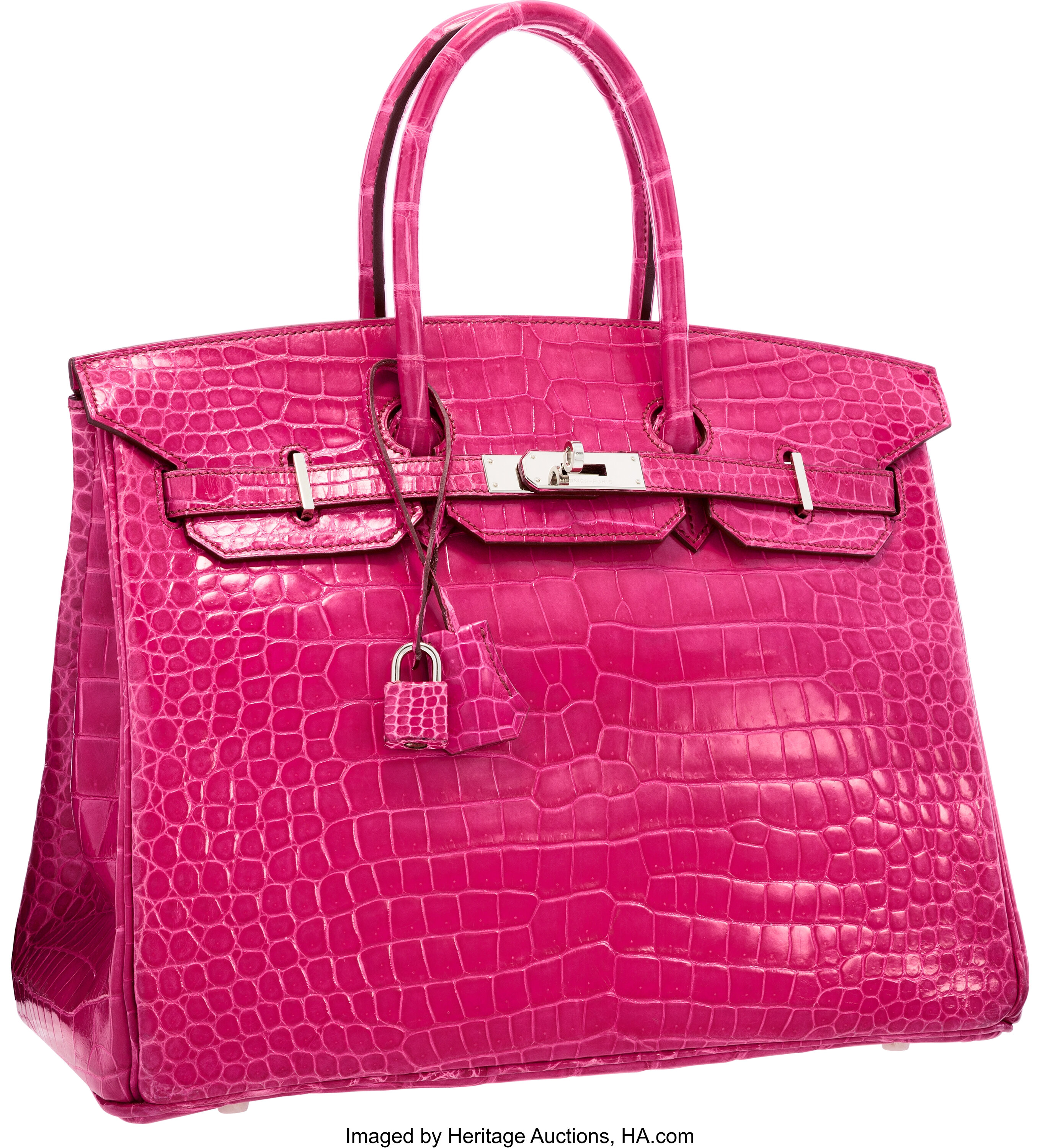 Hermes Cinhetic Bag Rouge de Coeur Shiny Alligator Permabrass