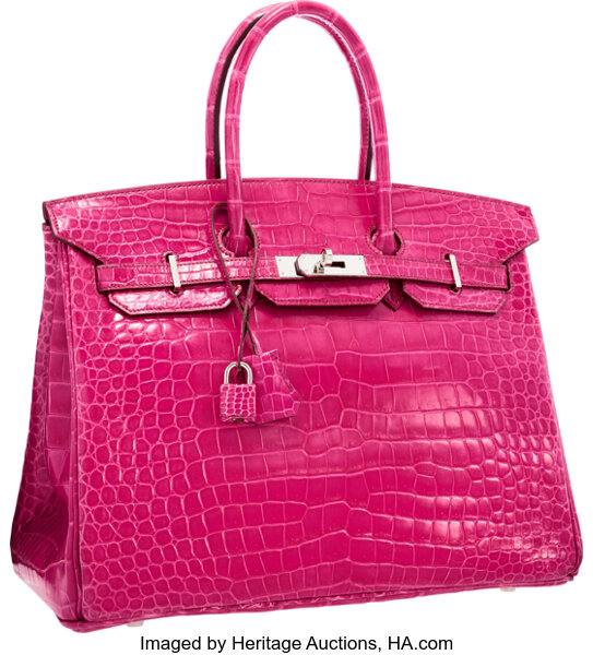 Up For Auction: A Crocodile and Diamond Birkin Bag