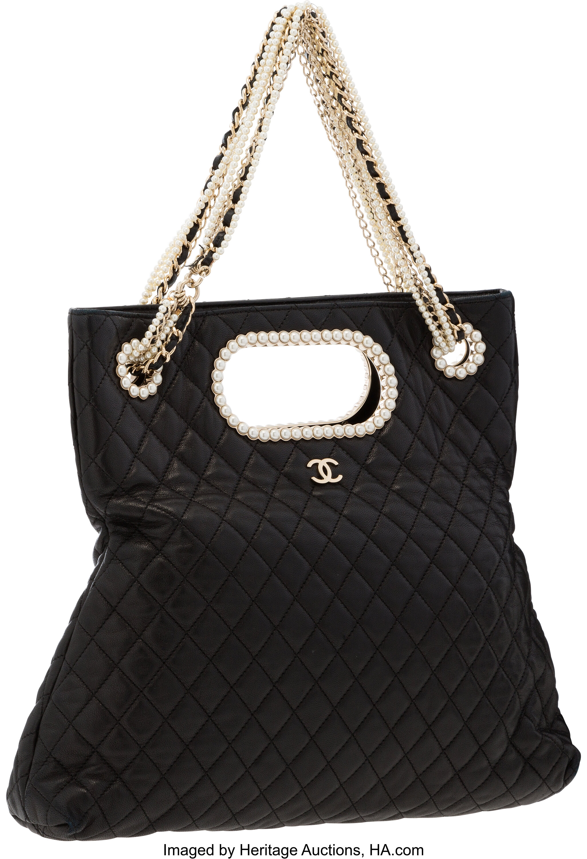 Chanel Black Quilted Lambskin Leather Westminster Bag with Gold