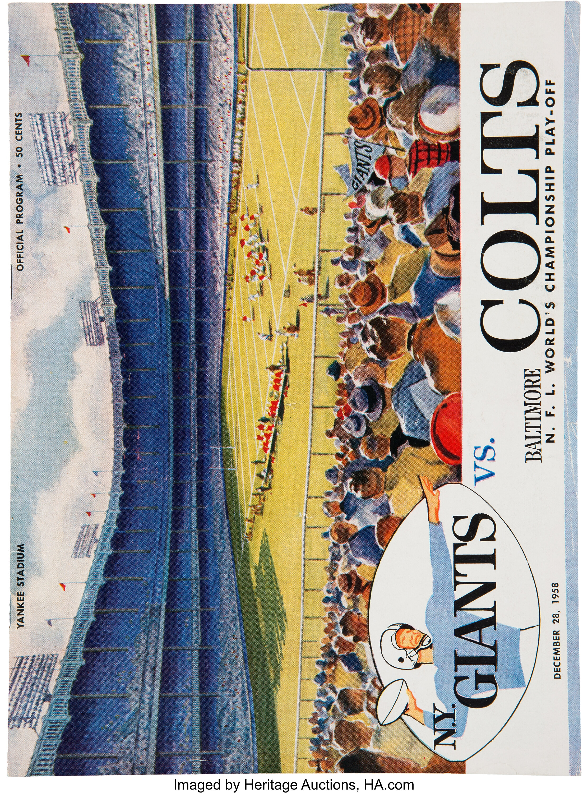 1958 Colts vs. Giants NFL Championship Game Program - Greatest