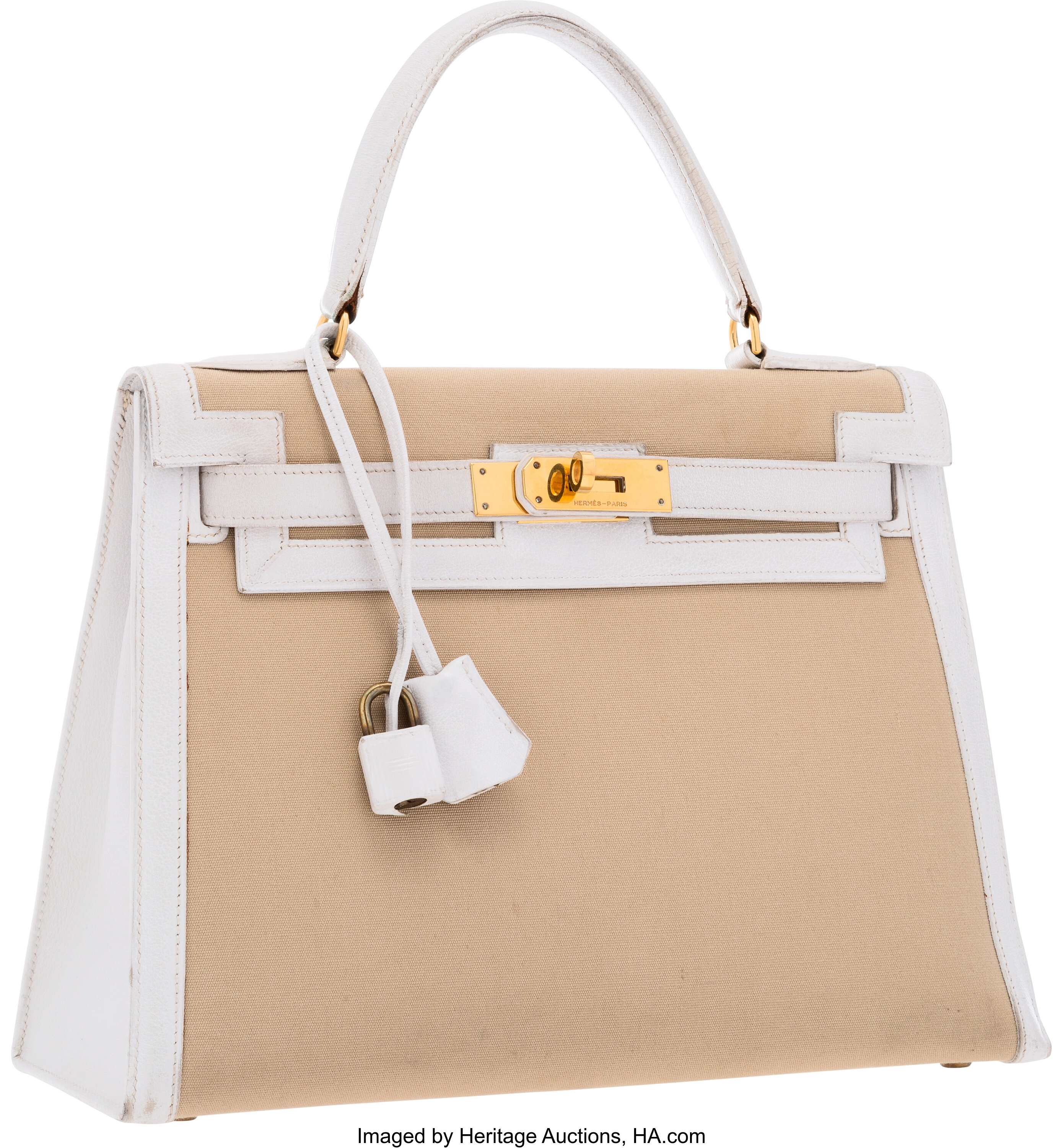 Hermes Kelly 28 Bag Gold Peau Porc Leather with Palladium Hardware