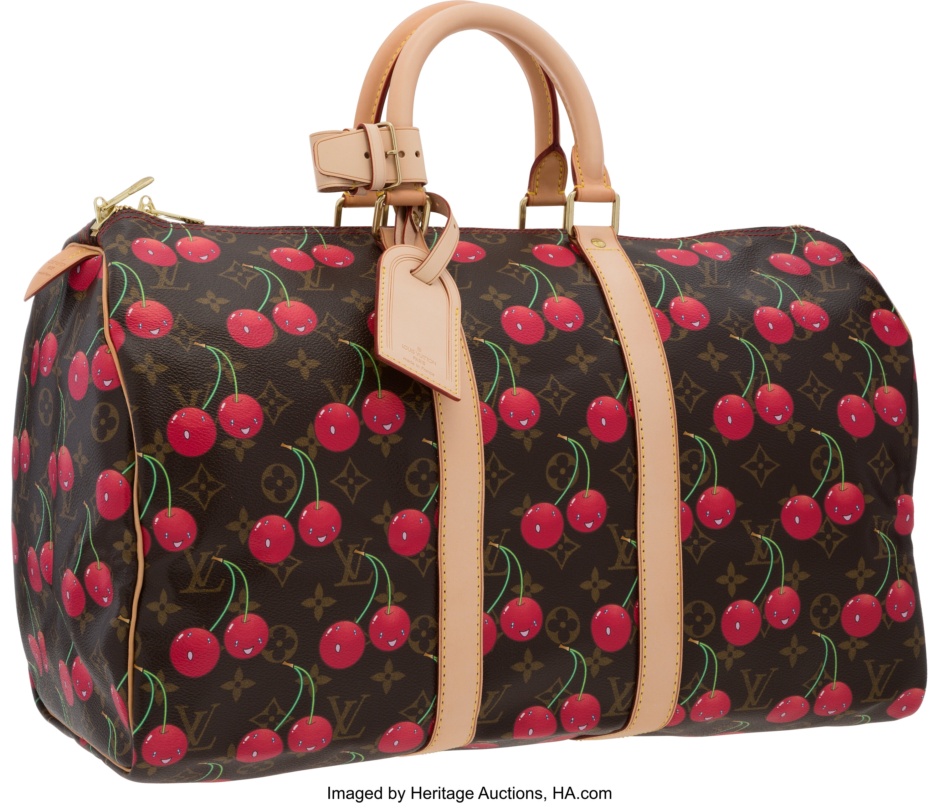 Louis Vuitton Keepall 45 Takashi Murakami Cerises Cherry Monogram