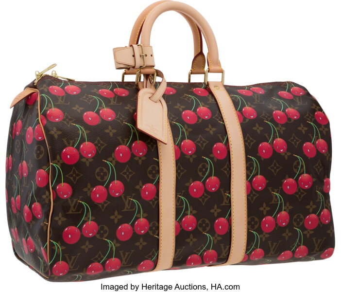 COLLECTOR Louis Vuitton x Takashi Murakami 'Cherry Keepall 45', Authentic  & Vintage