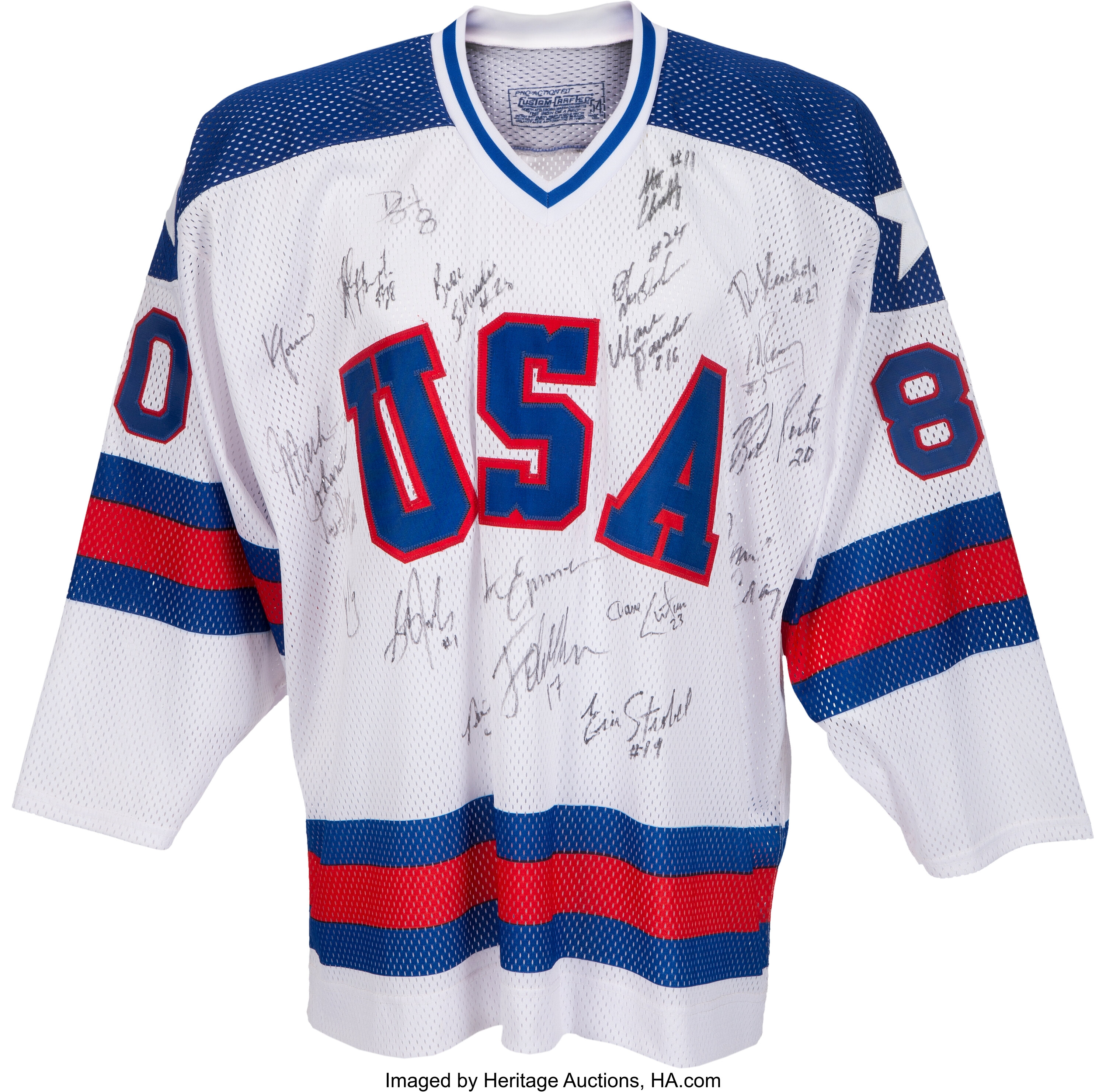 1980 Team USA Miracle On Ice Autographed Jersey Signed by 17 - NHL Auctions