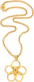 Chanel Gold & Red Gripoix Magnifying Glass Necklace