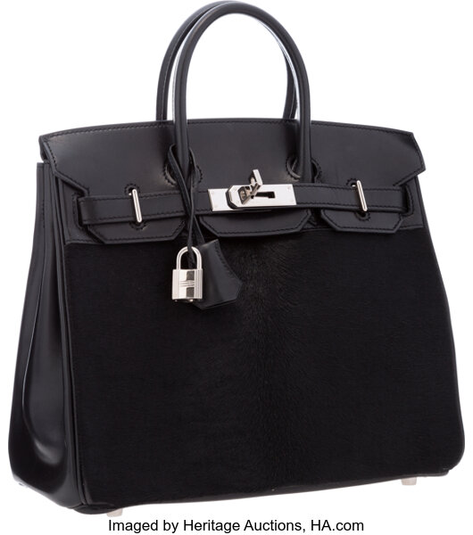 Hermes 40 Cm Black Togo Leather Hac Birkin