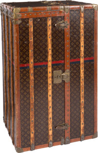 Sold at Auction: Louis Vuitton SS19 Virgil Abloh Absolute Black Malle  Courrier Lozine 110 Steamer