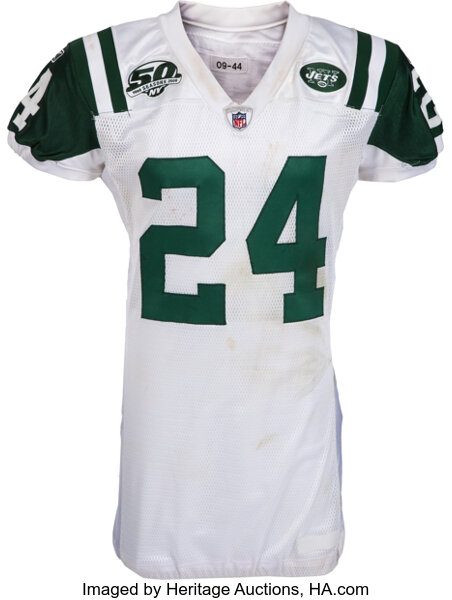 2009 Darrelle Revis Game Worn, Unwashed New York Jets Playoff