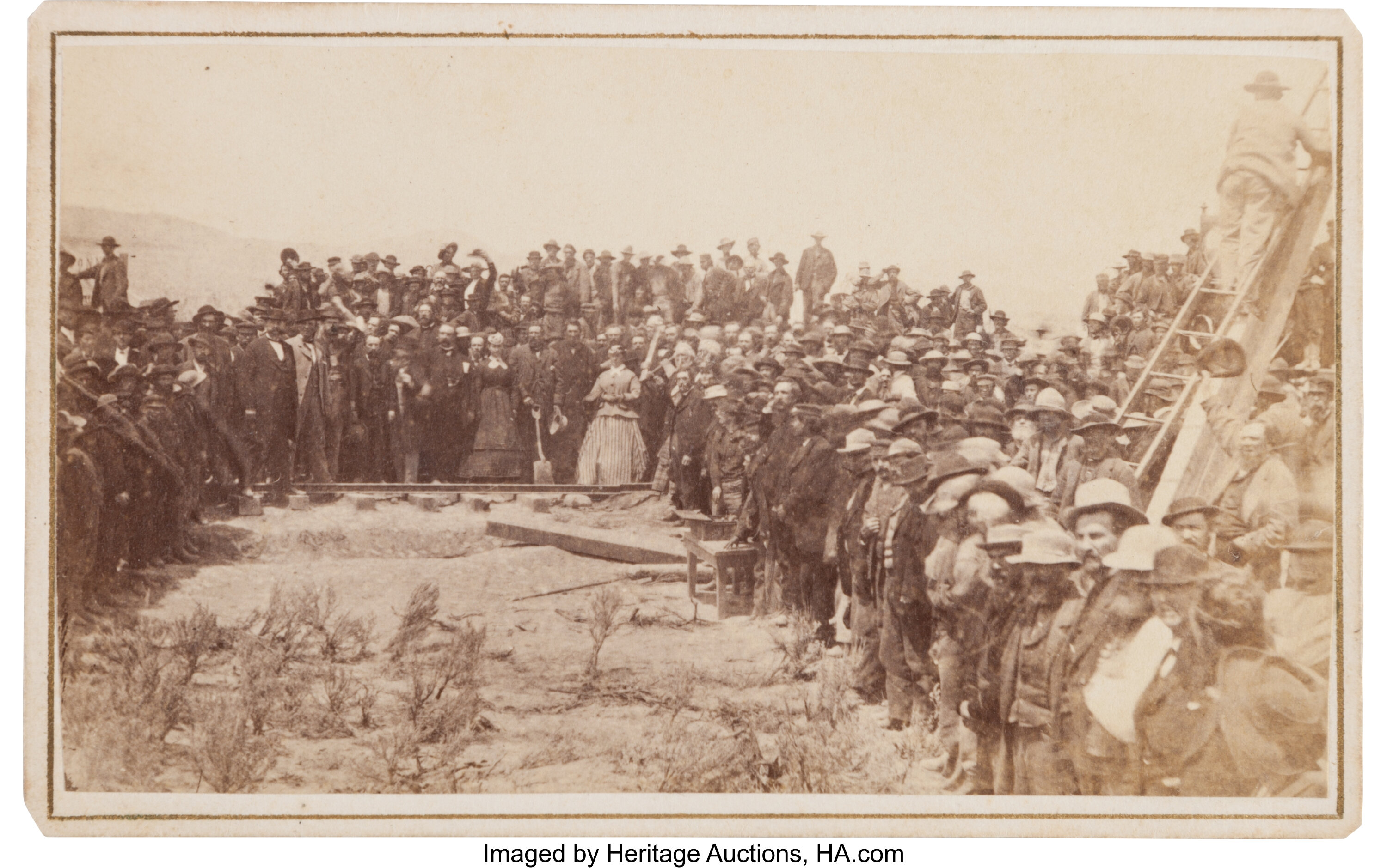 Transcontinental Railroad Promontory Point Utah Cdv Lot 42434 Heritage Auctions 4113