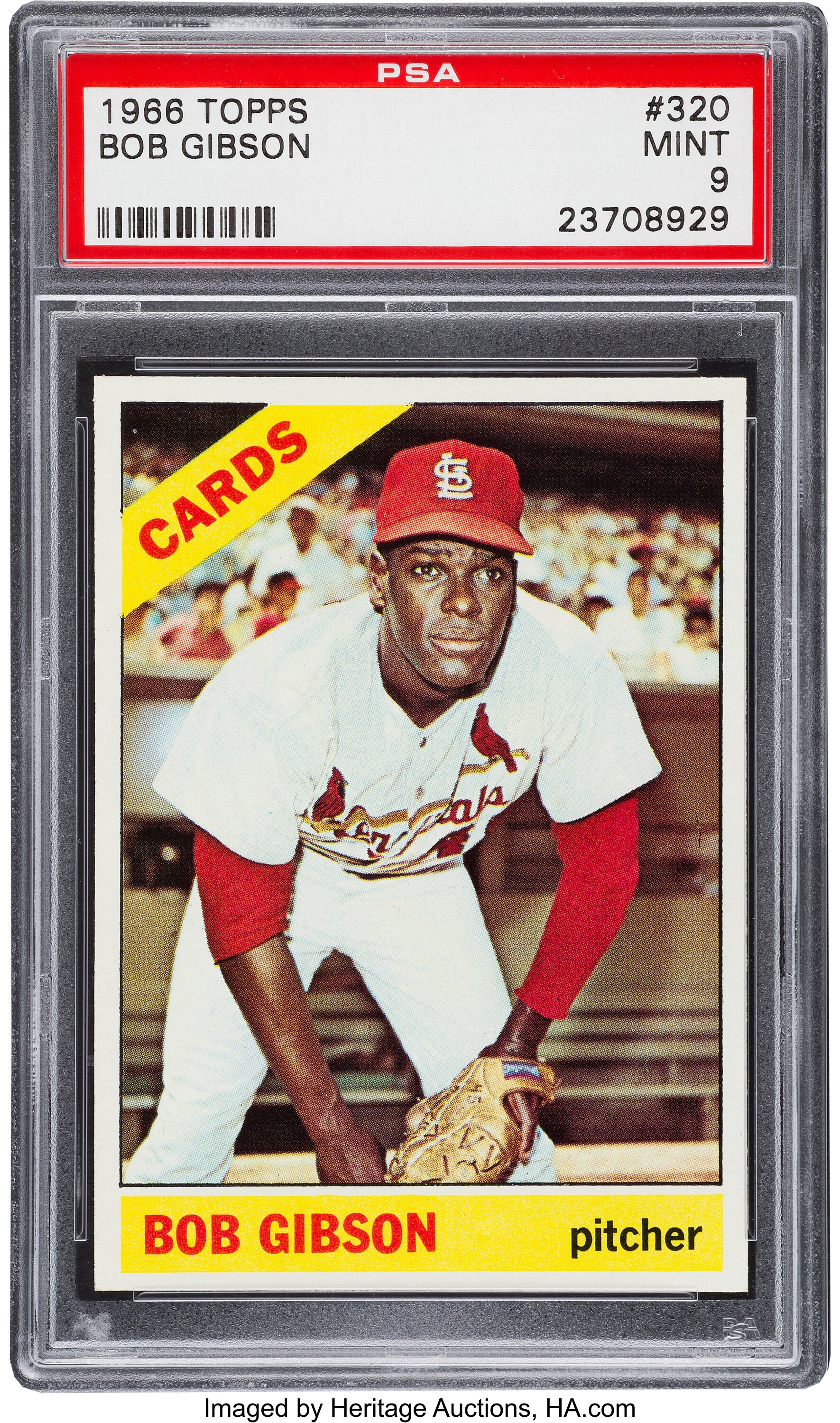 1965 Topps Bob Gibson St Louis Cardinals Baseball Card #320