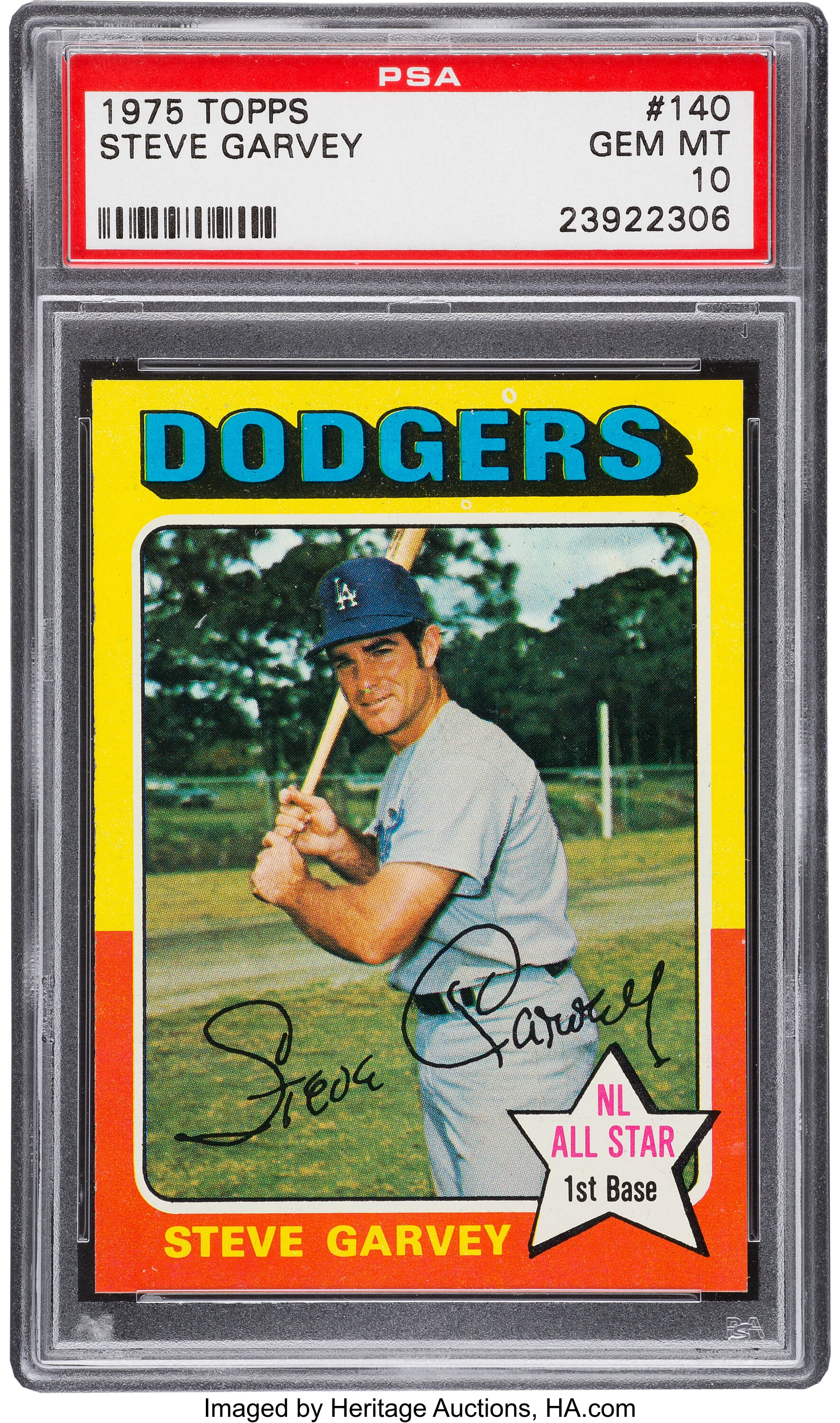 Steve Garvey Autographed 1975 Topps #140