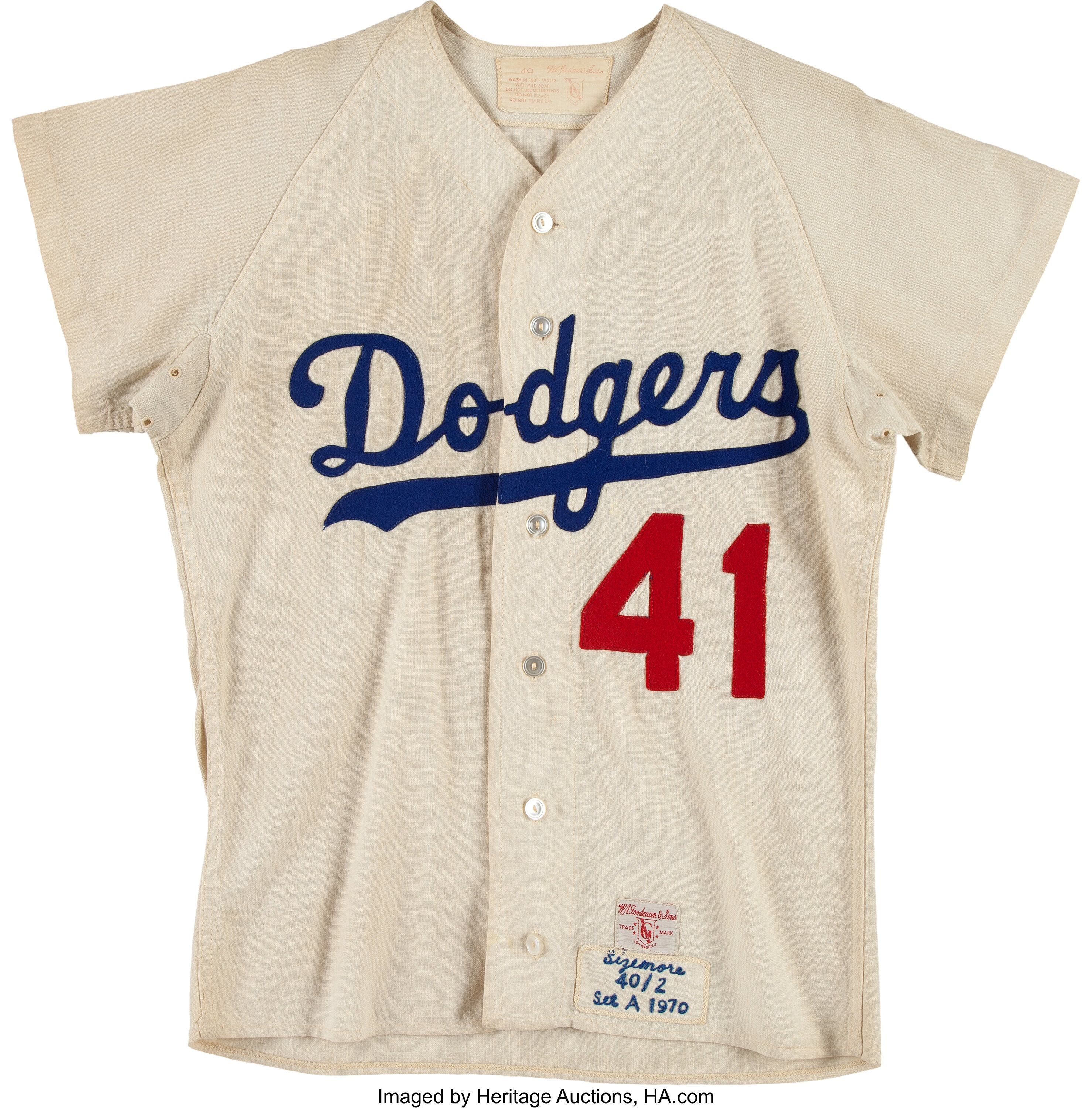 Circa 1980 Los Angeles Dodgers Game Worn Jersey Attributed to Tommy, Lot  #83513