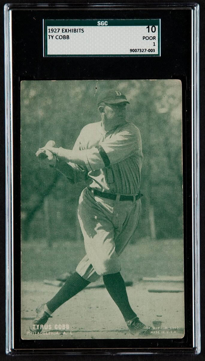 1927 Exhibits Ty Cobb SGC 10 Poor 1. Baseball Cards Singles