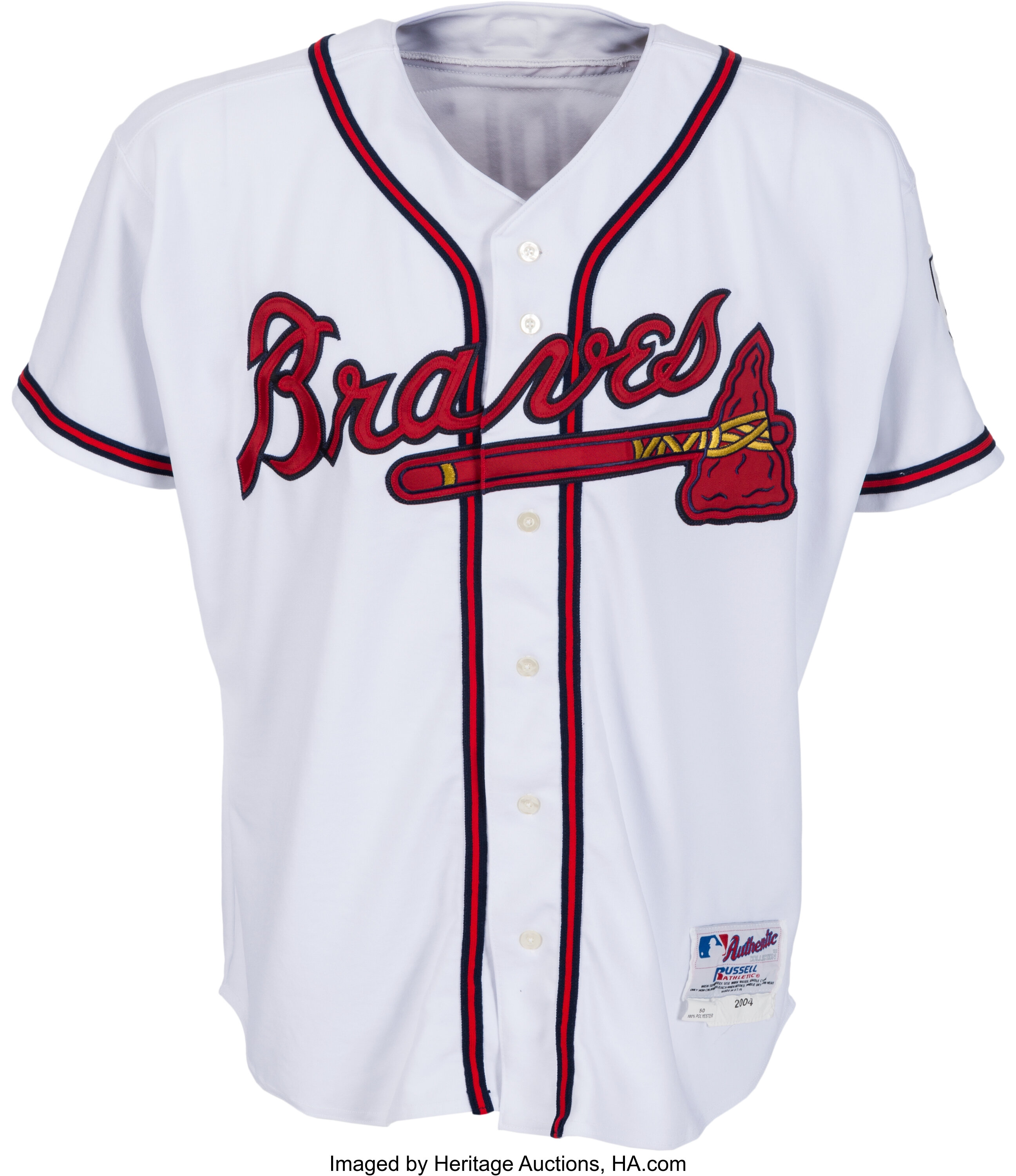 2004 John Smoltz Game Worn Atlanta Braves Jersey.  Baseball, Lot #82551
