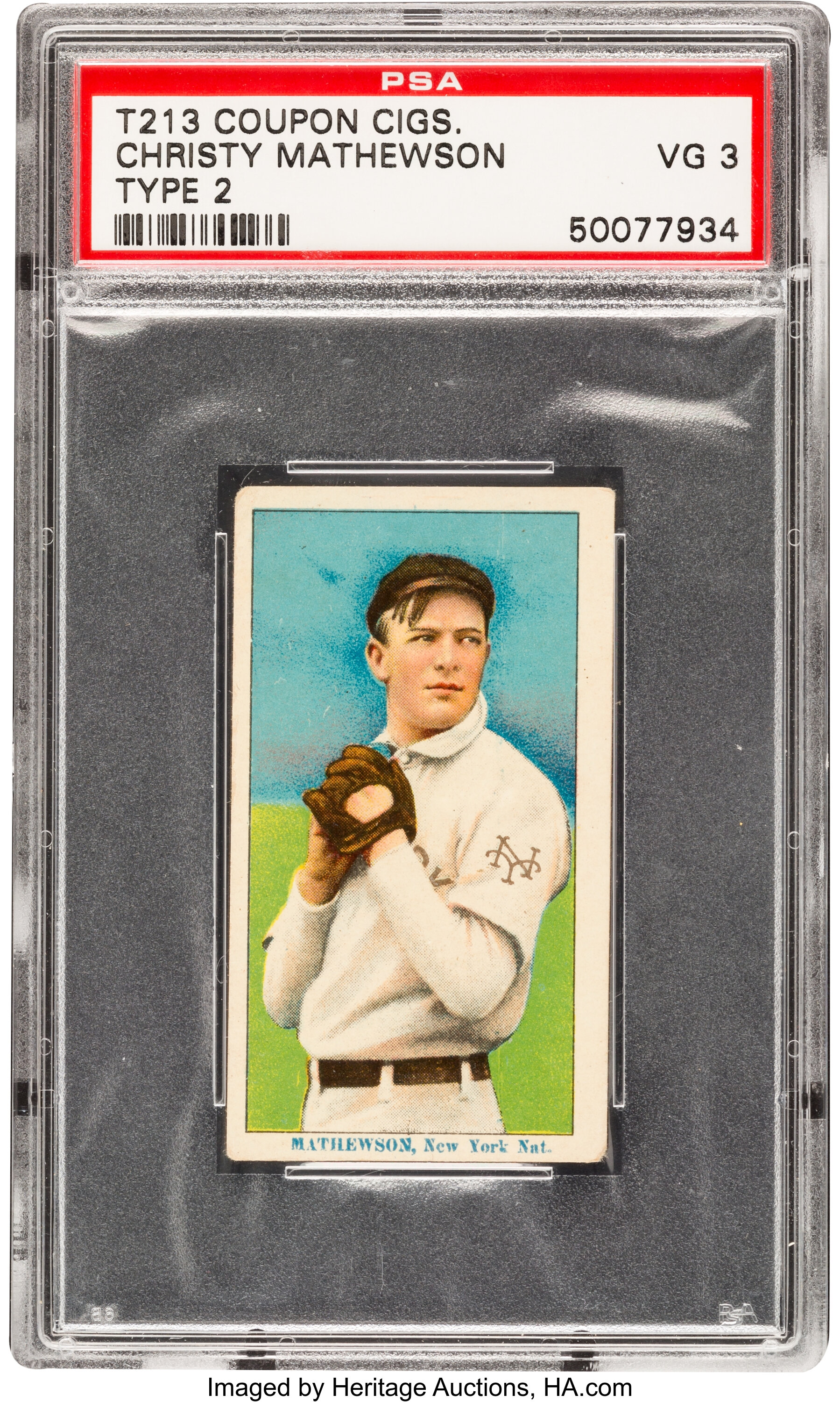 1914-16 T213 Coupon Type 2 Christy Mathewson PSA VG 3. ... Baseball ...