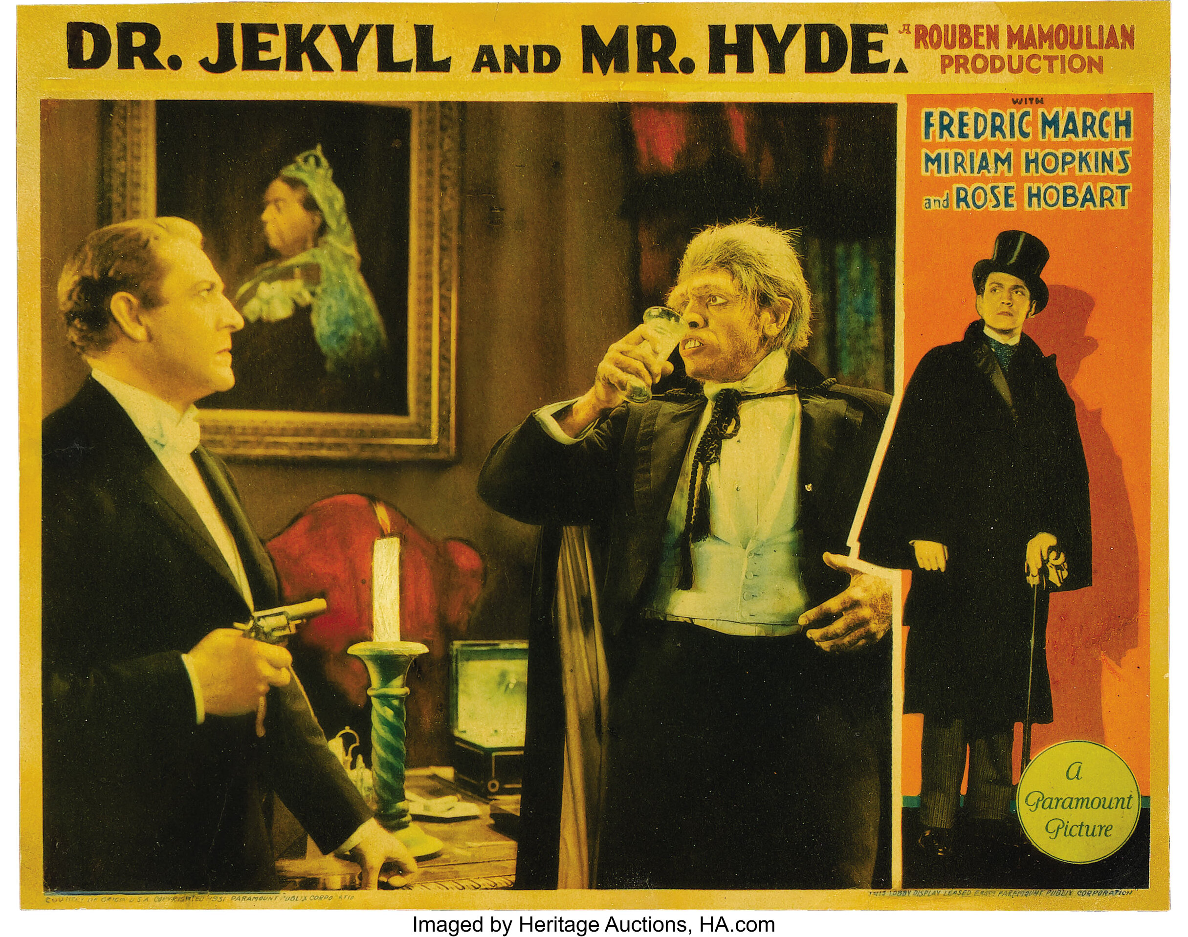 Dr Jekyll And Mr Hyde Paramount 1931 Lobby Card 11 X 14 Lot Heritage Auctions