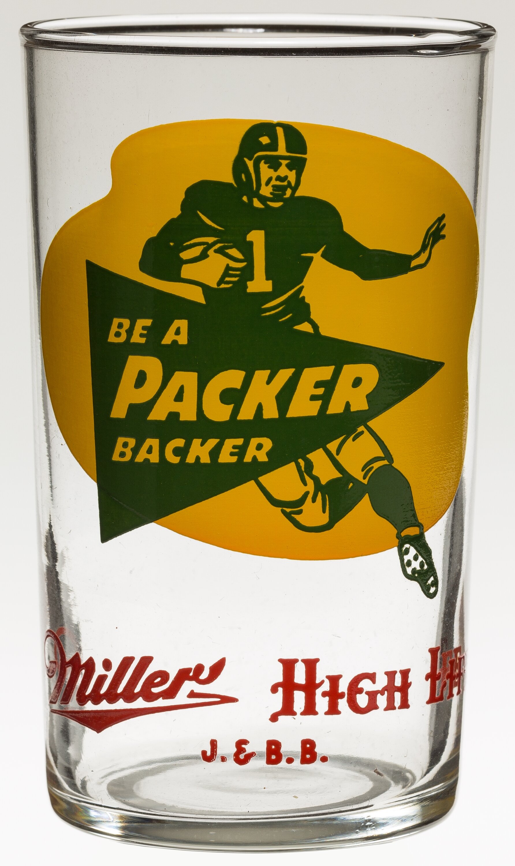 Late 1950 S Green Bay Packers Miller High Life Chaser Glass Lot Heritage Auctions