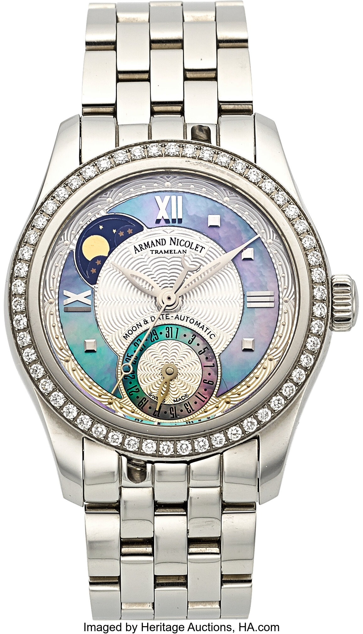 Armand Nicolet M03 Lady s Moon Date Automatic Ref. AN 9151 A