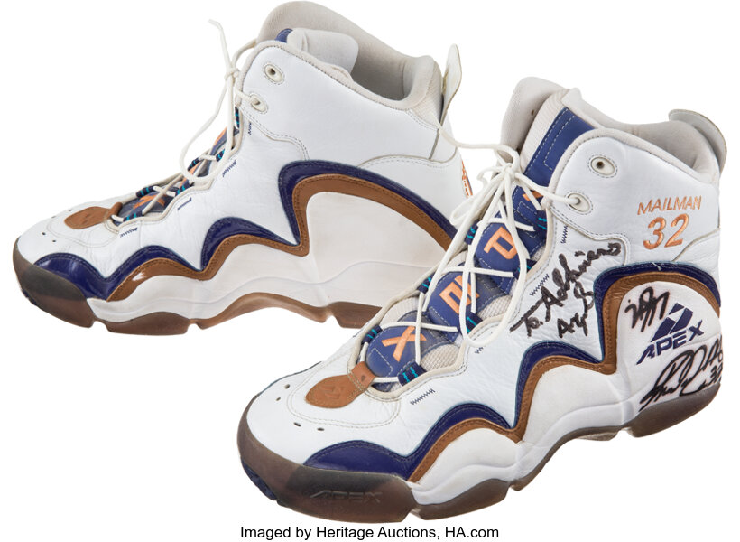 Player Exclusive: Karl Malone APEX Mailman Shoes – Sneaker History -  Podcasts, Footwear News & Sneaker Culture