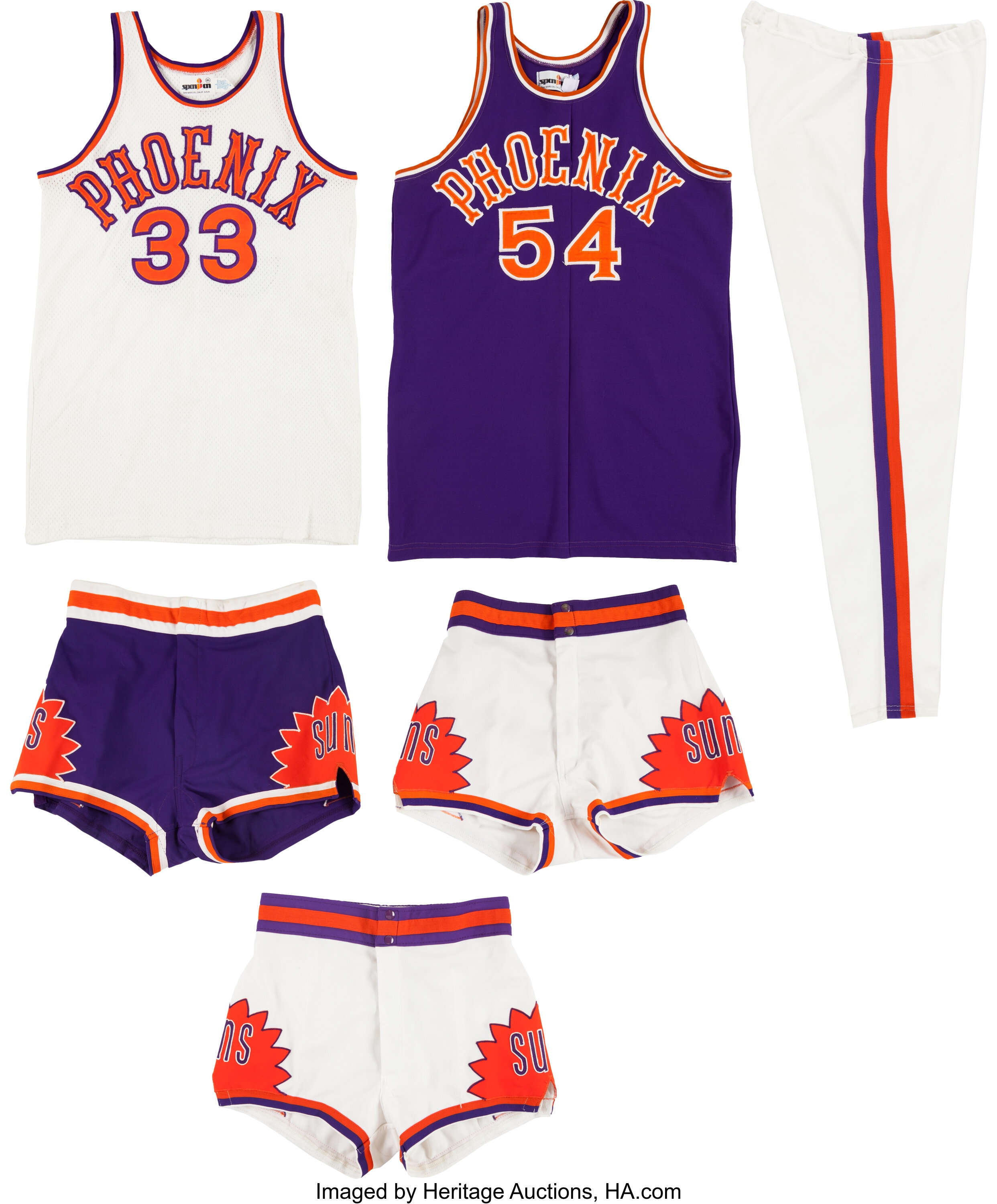 Circa 1980's Game Worn Phoenix Suns Warm Up Jacket.  Basketball, Lot  #41194