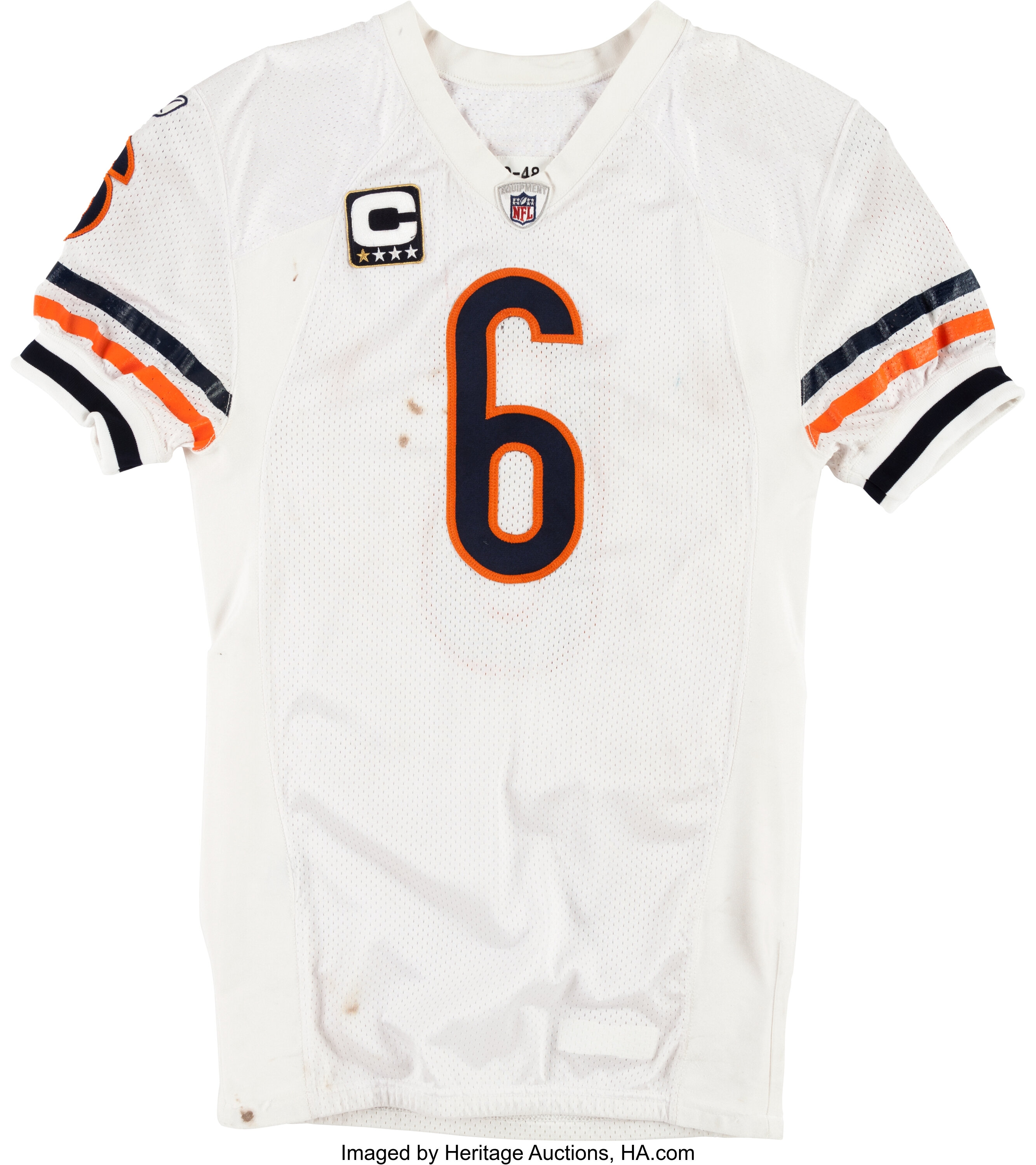 2009 Jay Cutler Game Worn, Unwashed Chicago Bears Jersey and Pants
