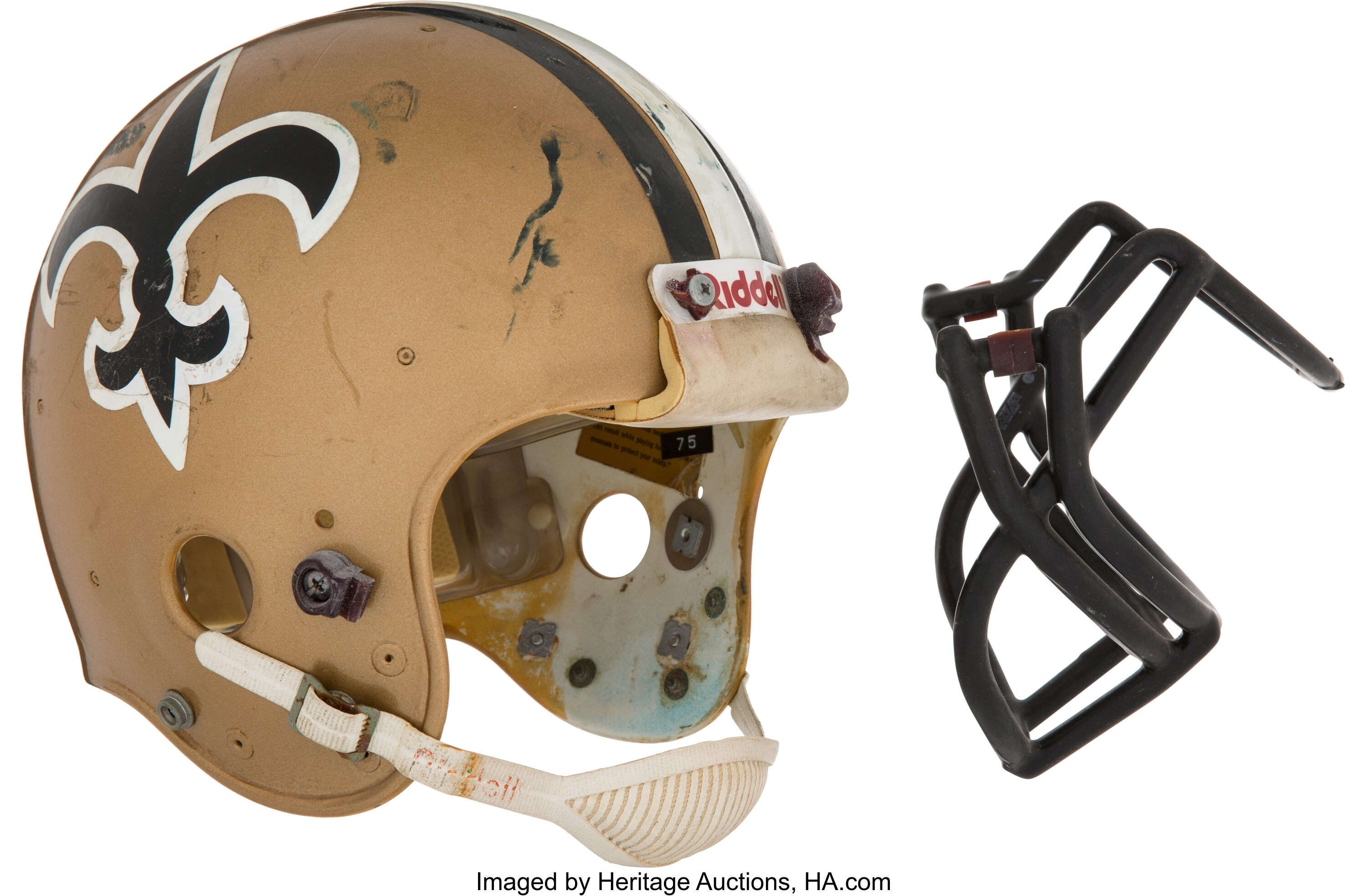 1978-80 Elex Price Game Worn New Orleans Saints Helmet