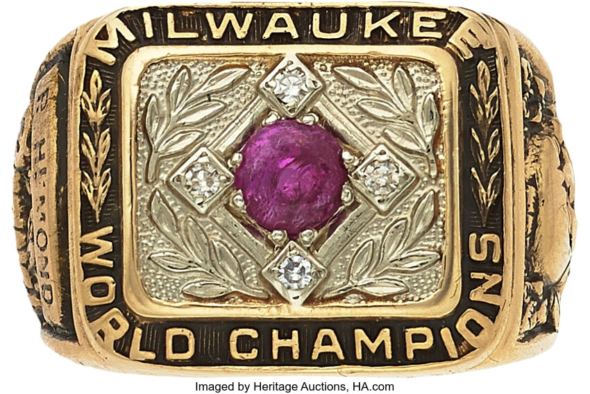 Lot Detail - 1957 MILWAUKEE BRAVES WORLD CHAMPIONSHIP RING