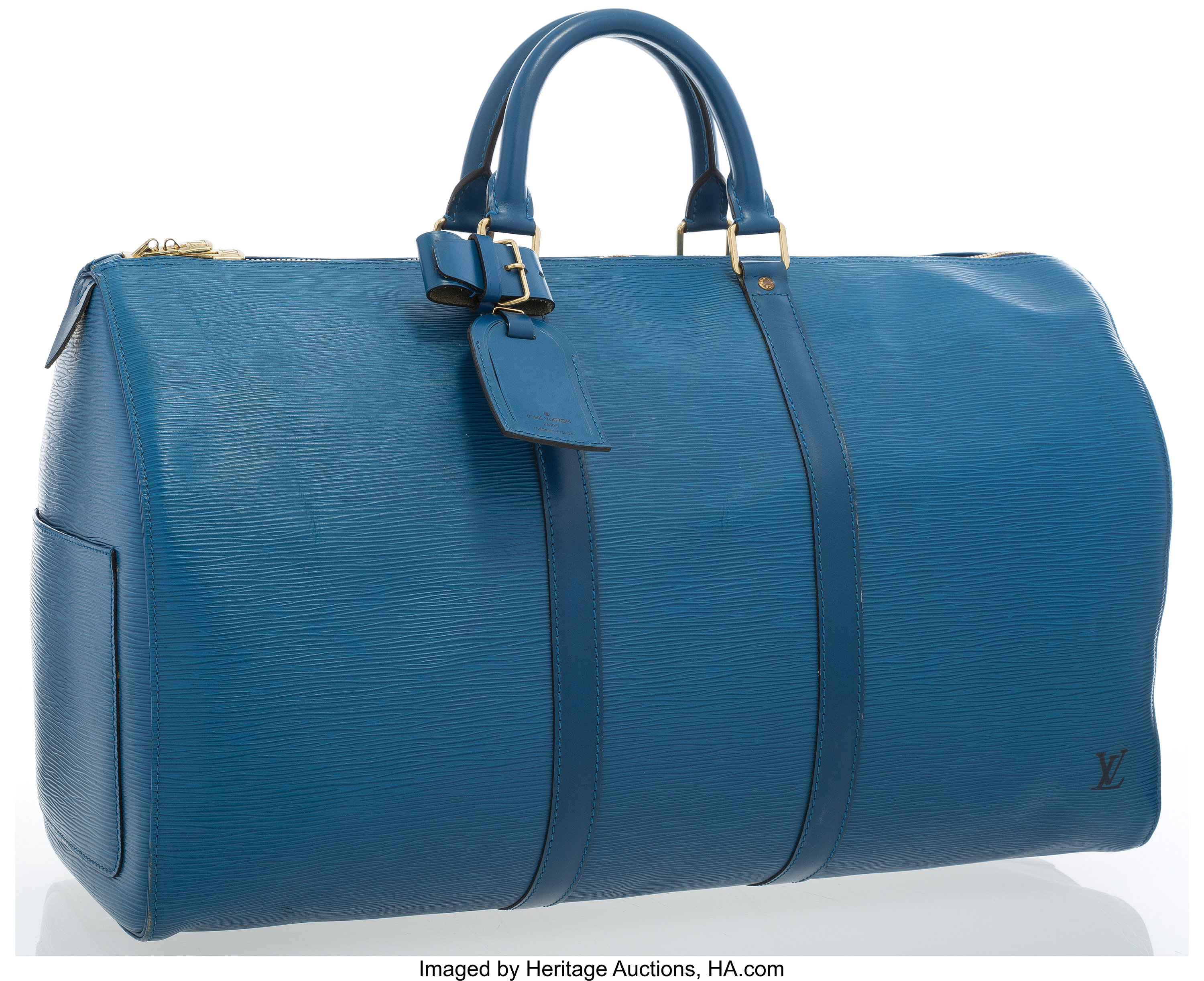 Louis Vuitton Blue Epi Leather Lussac Tote Set Auction