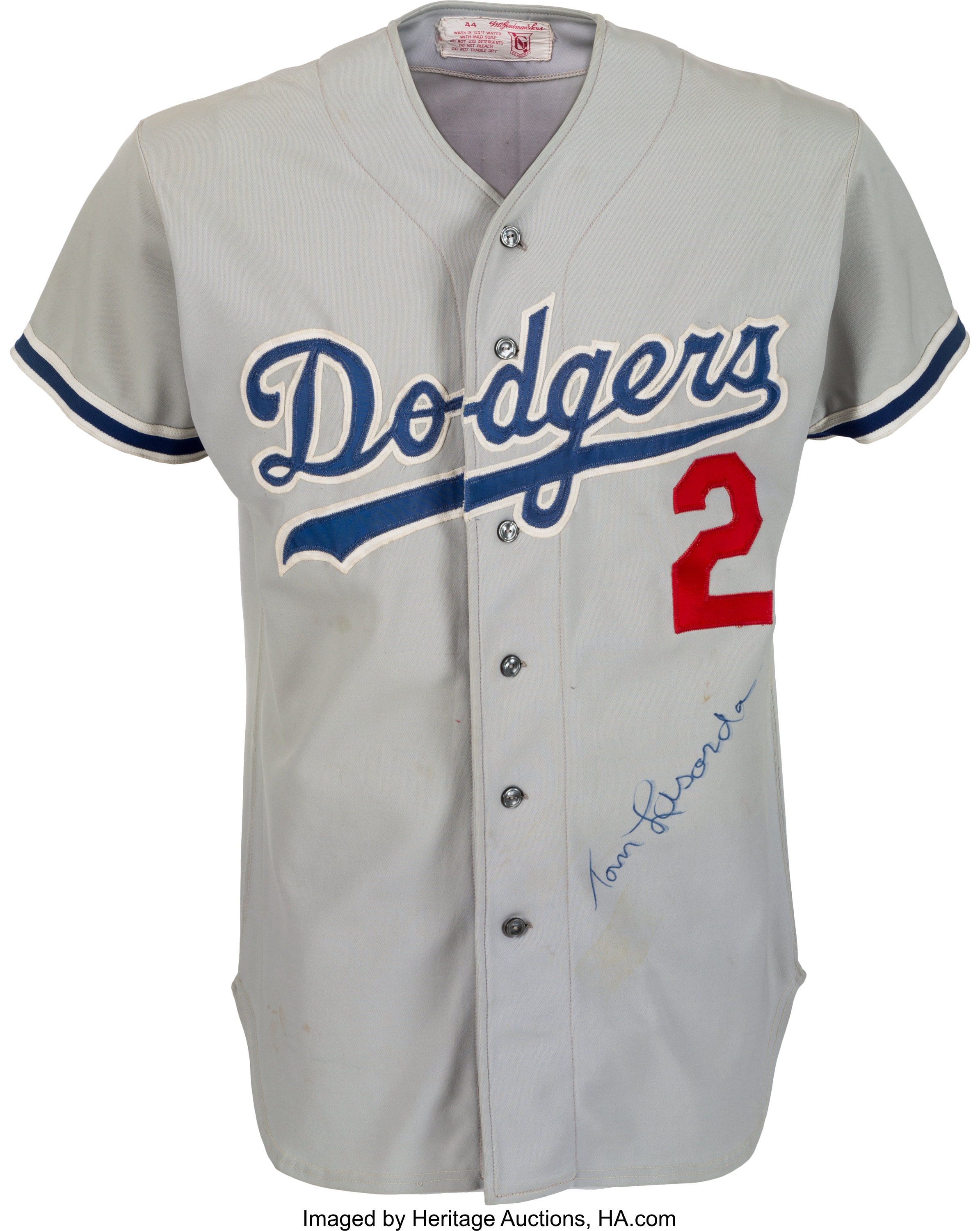 Tommy Lasorda 1988 Game Used Road Jersey