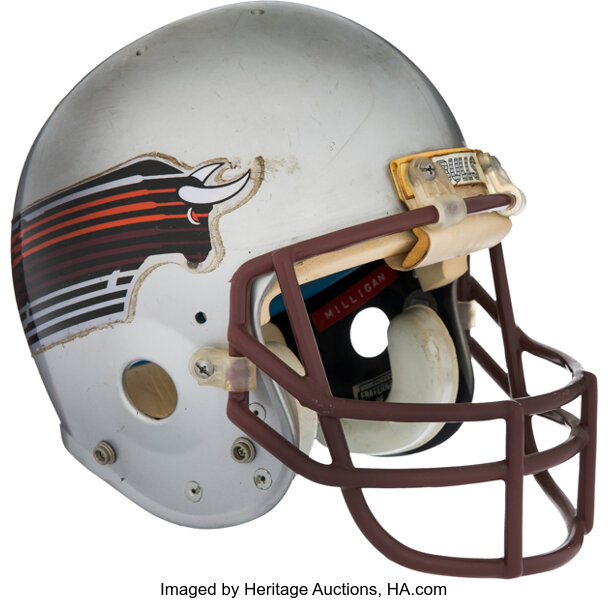 1970-73 Buffalo Bills Game Worn Helmet. Football Collectibles, Lot  #81496