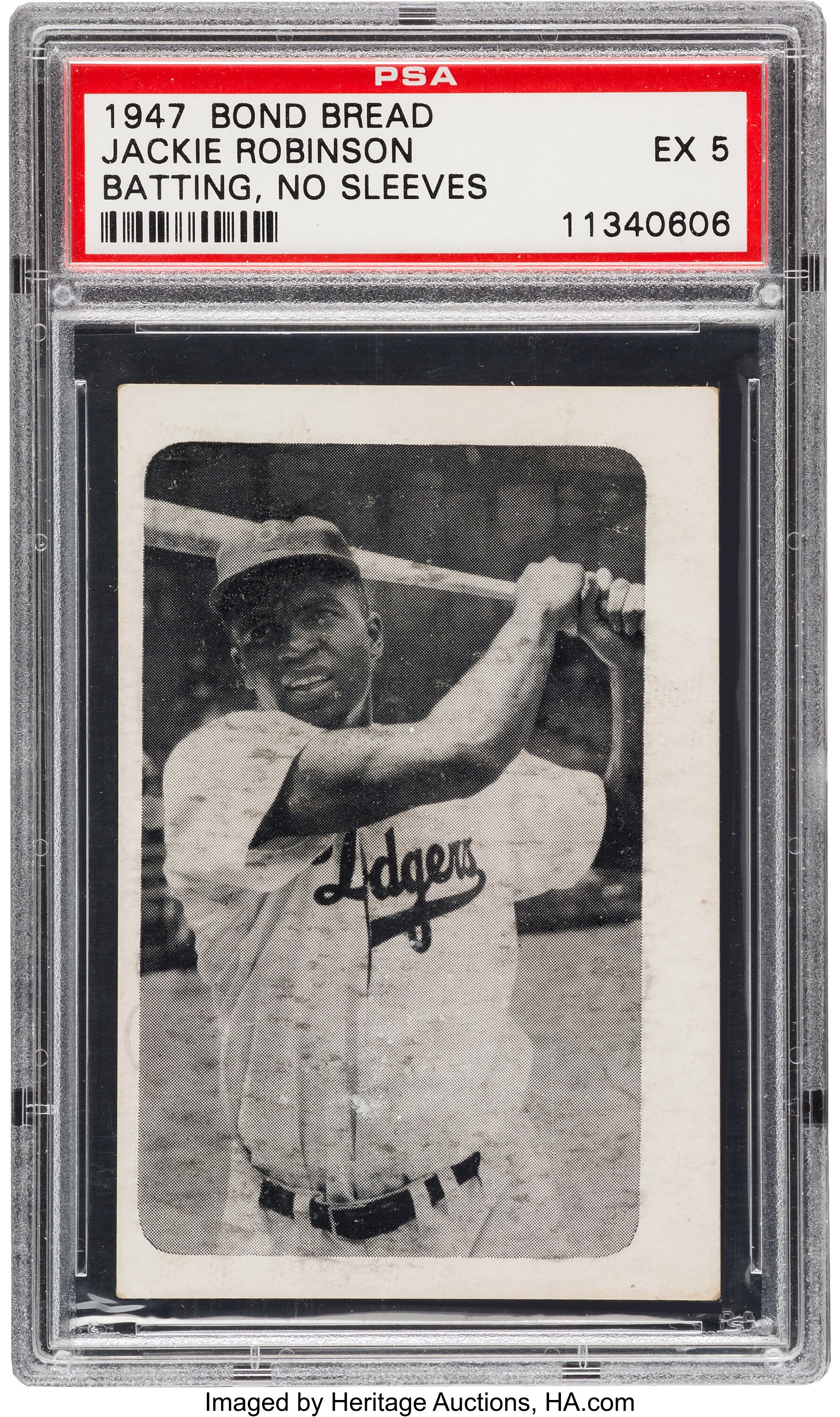 1947 Bond Bread Jackie Robinson Jackie Robinson (Leap, Scoreboard In Back)