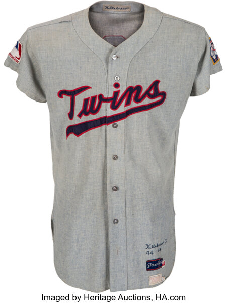 1968 Harmon Killebrew Game Worn Minnesota Twins Jersey, MEARS, Lot #82531