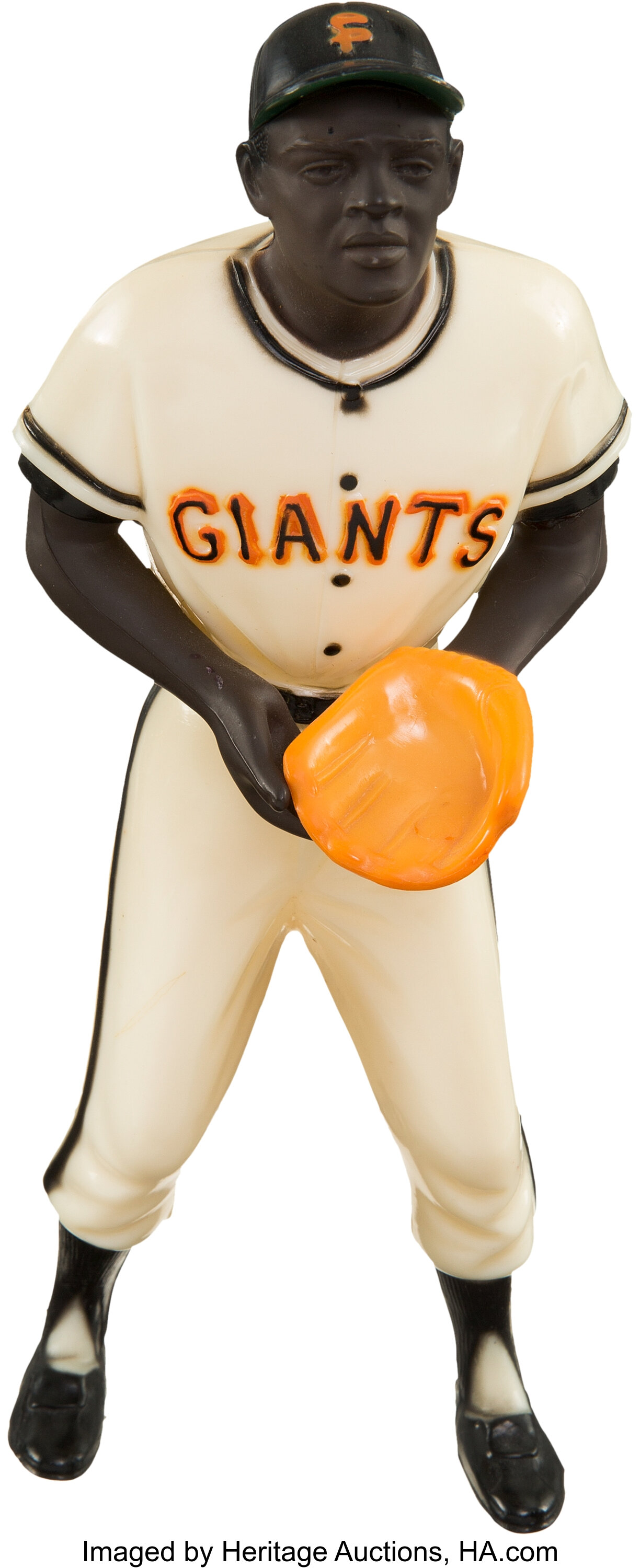 1958-62 Willie Mays Hartland Statue, Orange Trim.  Baseball