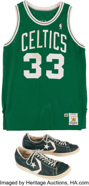 Lot Detail - 1988-89 Larry Bird Boston Celtics Worn Road Warm-Up Jacket