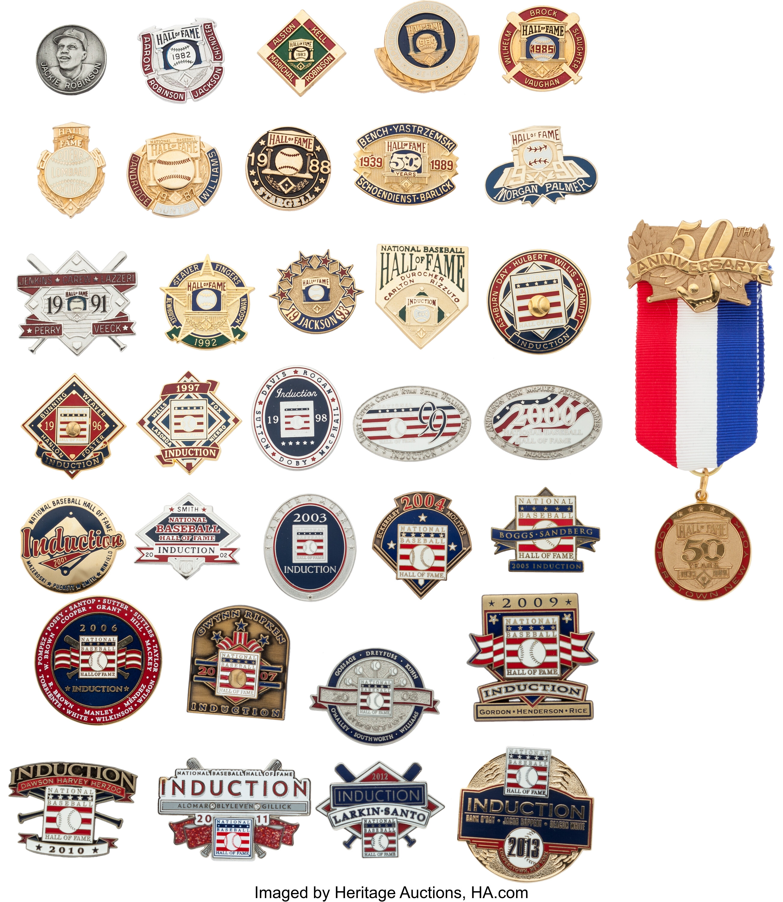 Baseball Hall of Fame 2022 Induction Class Jersey Pin Set